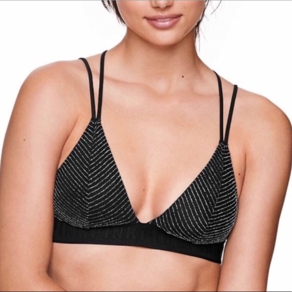 pink glitter bralette